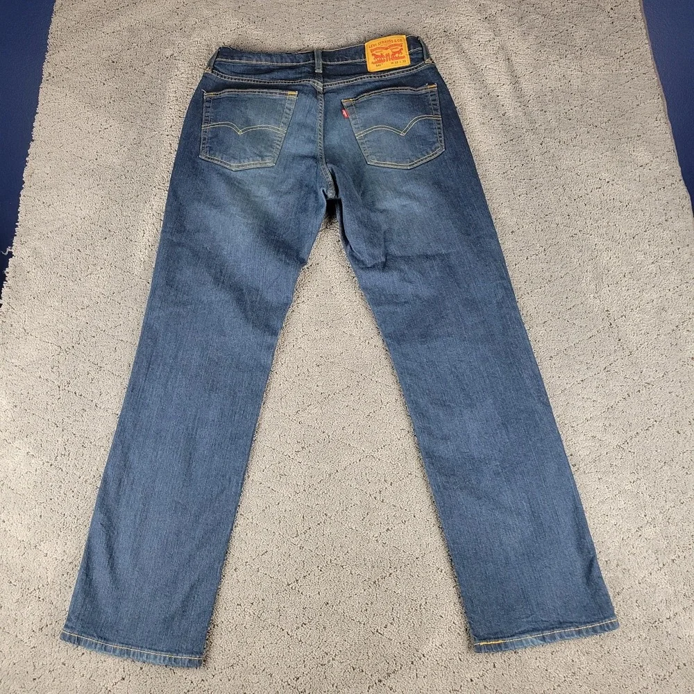 Levis 541 Jeans Mens 33x32 Blue Athletic Fit Tapered Dark Wash Stretch Denim
